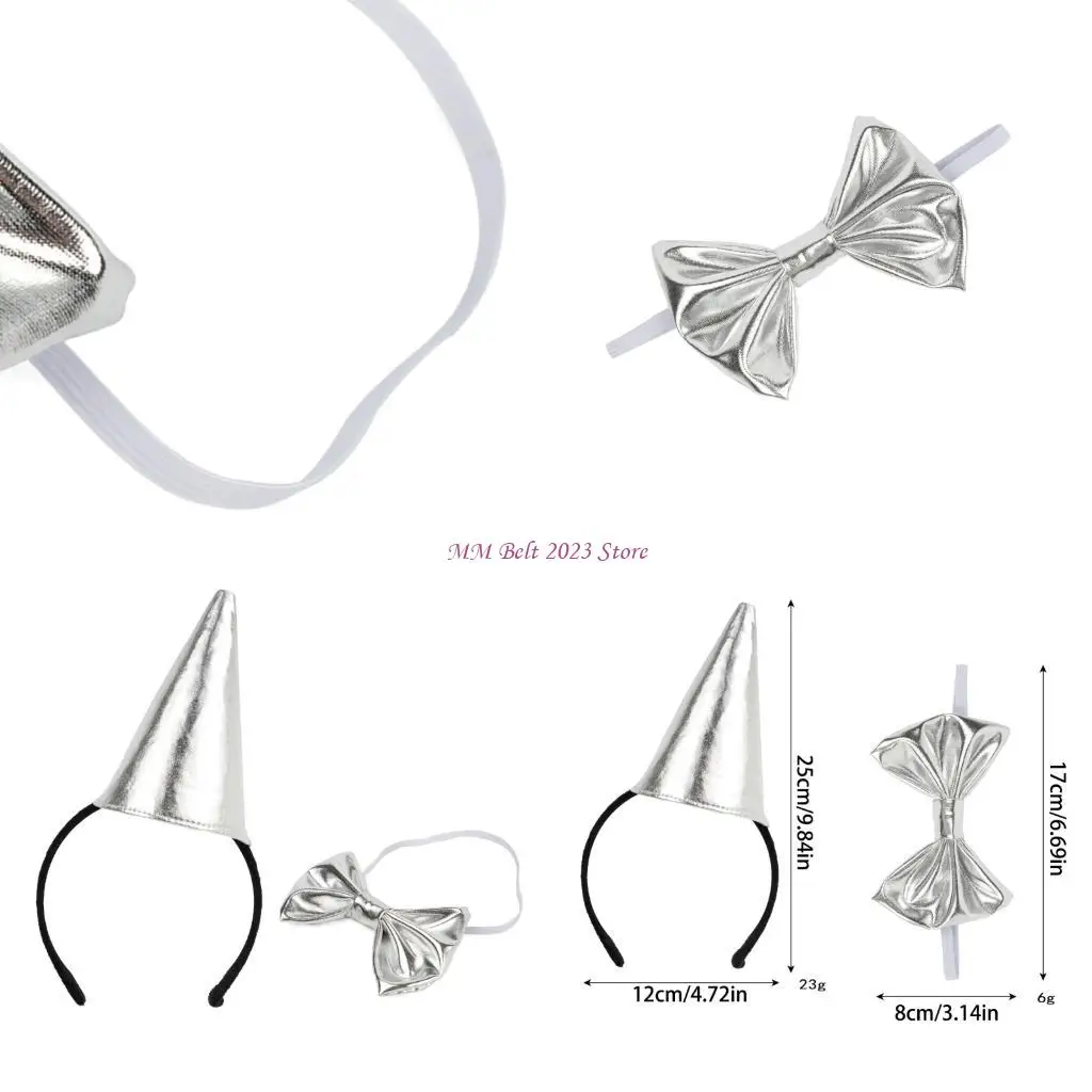 49ME Tin Man Headpiece Bowtie Elastic Strap Design Roleplay Costume For Theme Parties