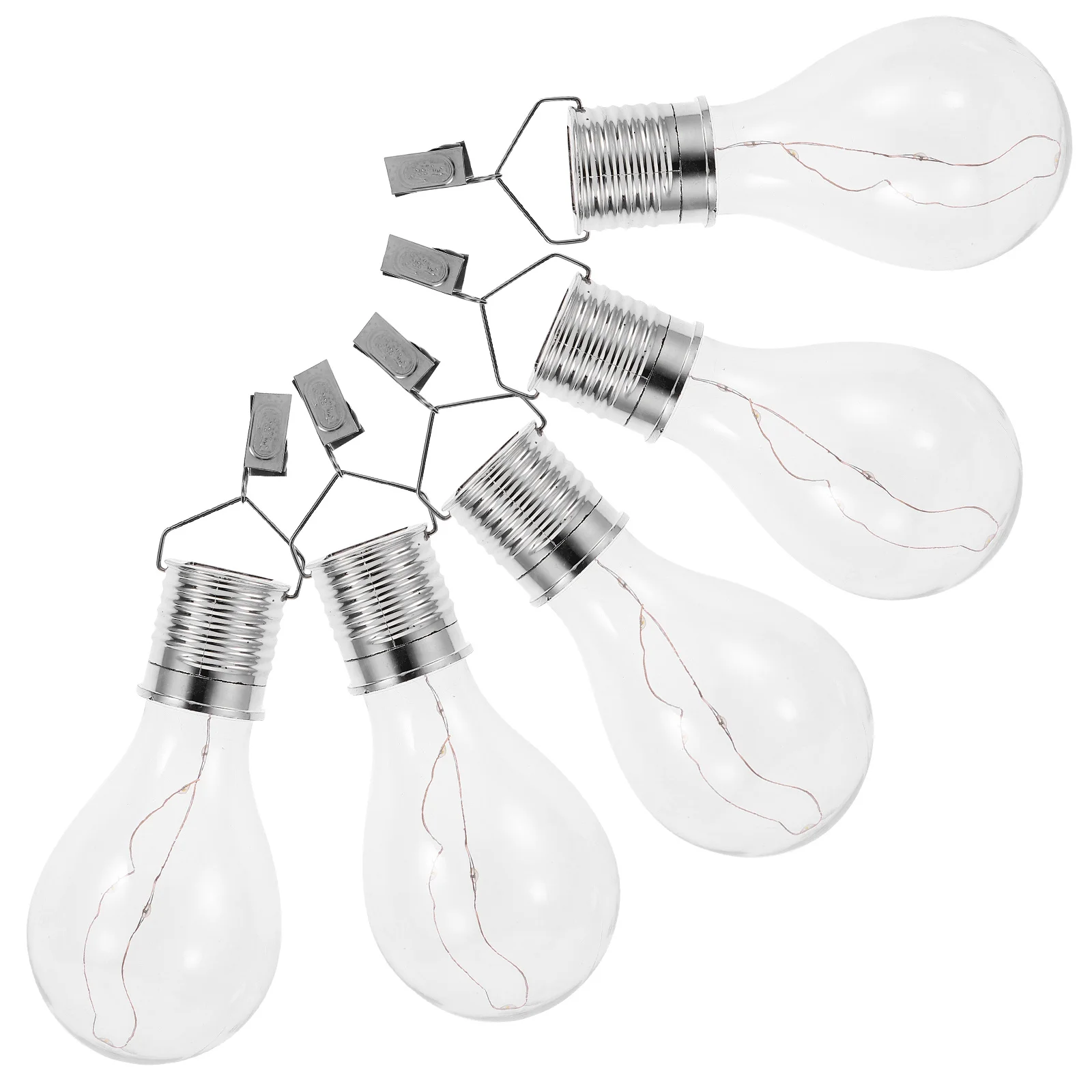 5 قطعة المصابيح الشمسية معلقة Led أضواء في الهواء الطلق مصباح الحديقة لساحة فناء الحديقة ديكور كليب على تعمل بالطاقة الشمسية ضوء لمبة استبدال