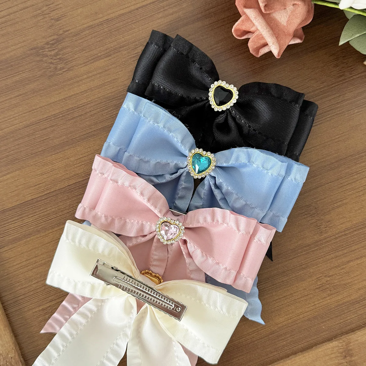 

Заколка для волос с бантом в стиле ретро, женская японская ниша, милая крутая заколка для волос с бриллиантами фэн-шуй, ювелирные изделия с боковым вырезом