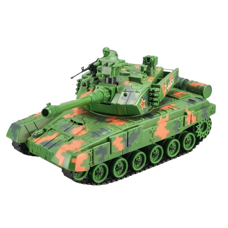 Zabawny Czołg Zabawka Prezent - 33cm Wspinający Się Terenowy Czołg RC 4WD na Gąsienicach, Samochody RC z Wyrzutnią Wodnych Rakiet, Zabawki dla Chłopców, Monster Truck