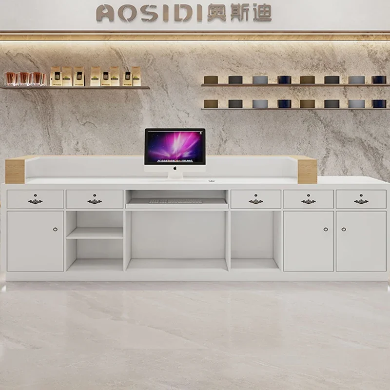 Office Table Reception Desks Mobile Podium Display Shelf Conference Reception Desks White Mesa De Escritorio Bar Furniture