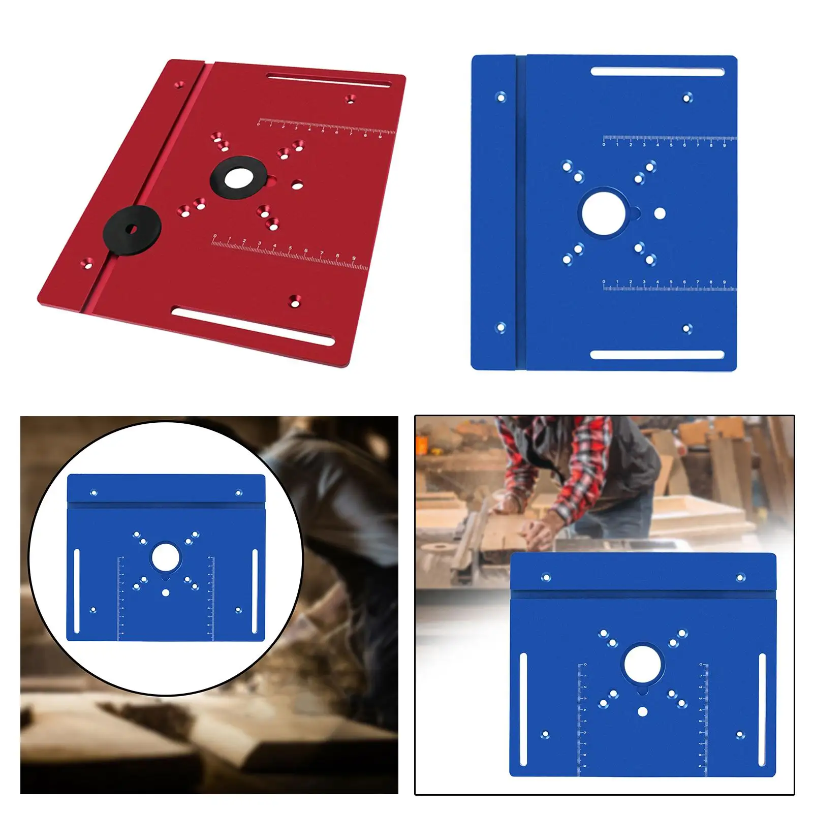 Router Table Insert Plate, Bancos Multifuncionais para Carpintaria, Router Flip Plate for Milling, Máquina de corte, Decoração Trabalhadores