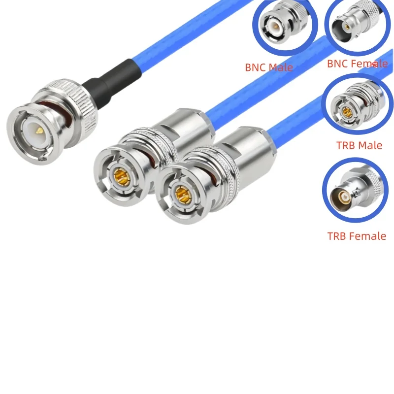 BNC male and female turn to double triaxial TRB 1 minute 2 test cable Q9 revolution three bayonet TRB double male