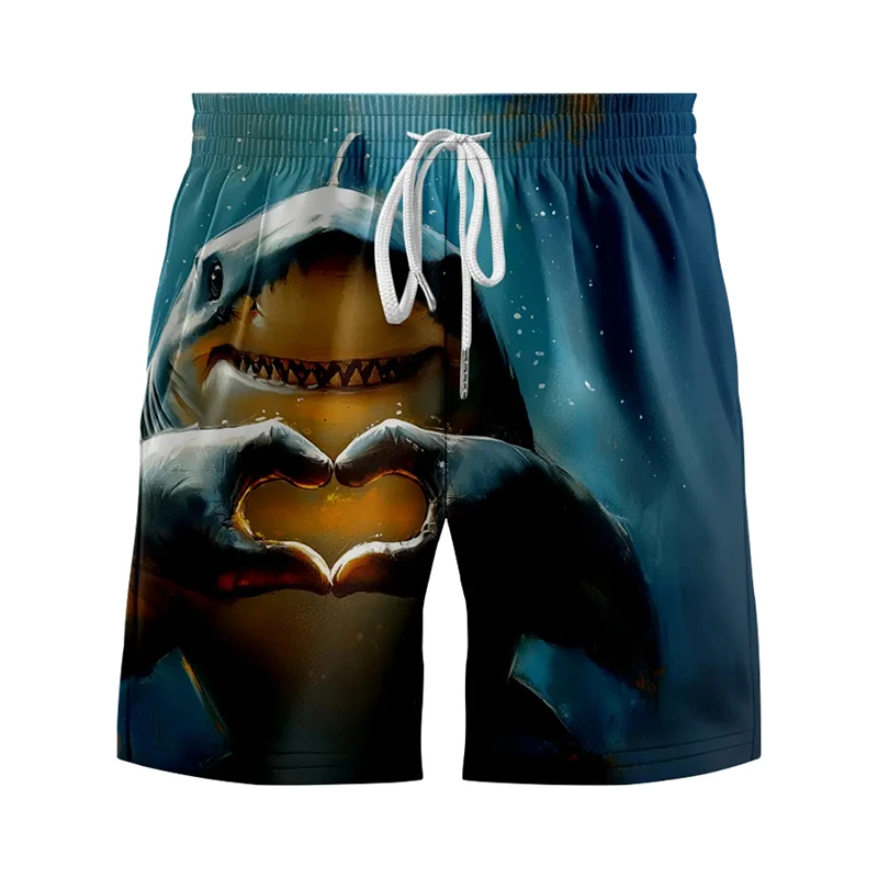 Men's Sweat Shorts Beach Shorts Animal Graphic Shorts Drawstring Elastic Waist 3D Print Cat Dog Hear Print Oversized Shorts Gym