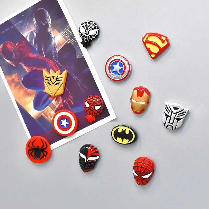 Marvel The Avengers Cute Cartoon Personality Creative Three-dimensional Stable Easy-to-Adsorb Refrigerator Decorative Magnet