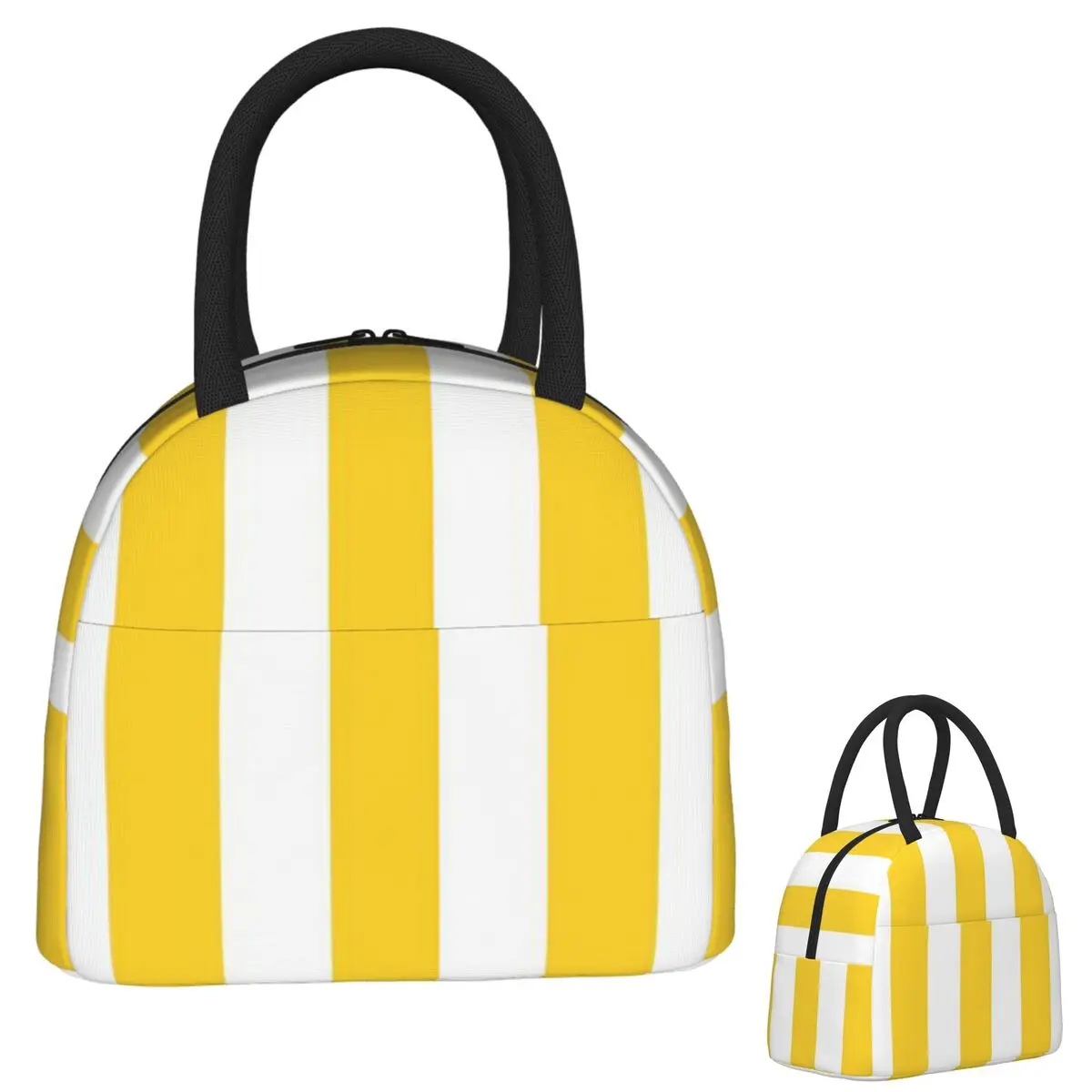 

Изолированная сумка для обеда в узкую полоску для женщин и детей, герметичные коробки для еды, термосумка для ланча