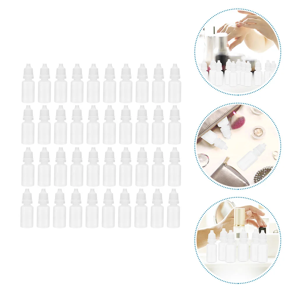 60 Pcs Bottled Squeeze Eye Drop Bottles Essential Oil Dispenser for Liquids Squeezable Dropper