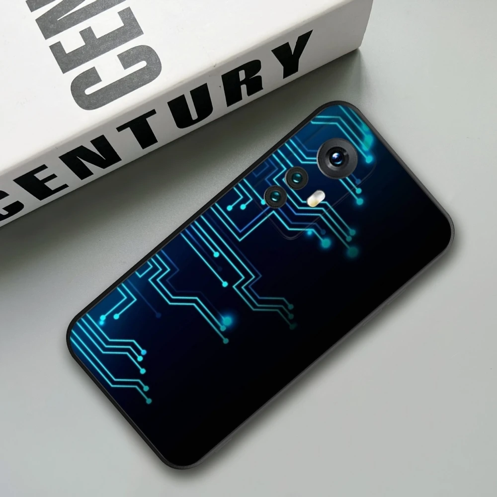 Technical line Phone Case For Xiaomi 14 Ultra 13 12 11 T Lite Redmi Note 13 12 11 10 C Pro plus A 5G Covers image 4