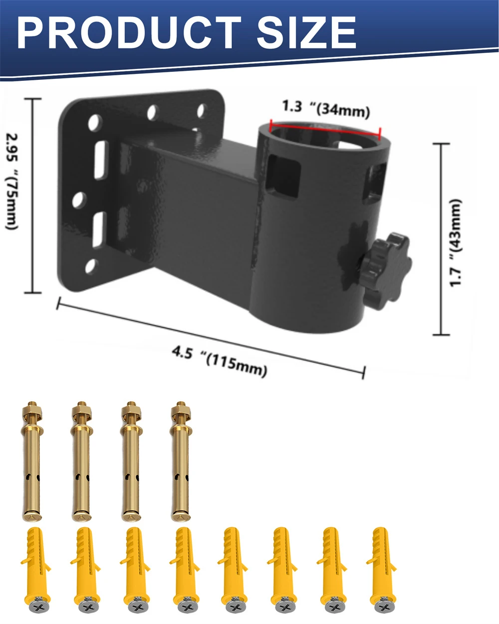 For Starlink v2 Mount,Starlink Short Wall Mount,Starlink Internet Kit Satellite Antenna Mount Kit,Hole for Starlink Lock & Screw