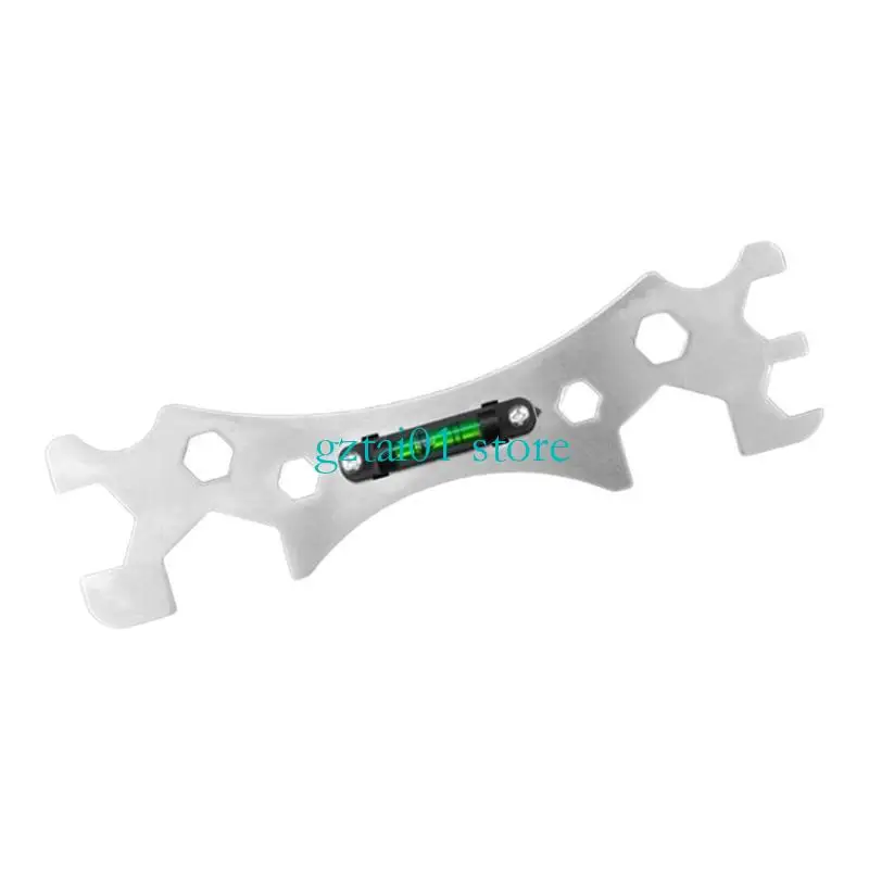 

L1EA Wrench Tool with Level Shower Faucet Installation Bathroom Kitchen Multifunctional Spanner Faucet Plumbing Install Tool