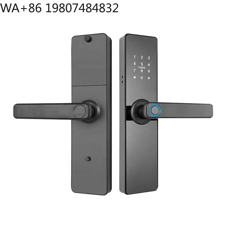 Factory Supply Electronic Door Handle Lock WiFi RFID Password Fingerprint Digital Smart Lock Apartment Anti-theft Security Lock