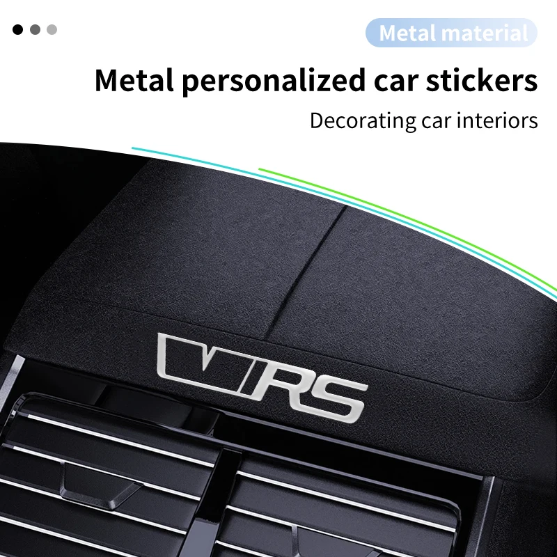 DIY Metal Car Logo Stickers Decorative Vehicles Accessories For VRS Octavia Kamiq Kodiaq Karoq RS Superb Fabia Rapid Favorit