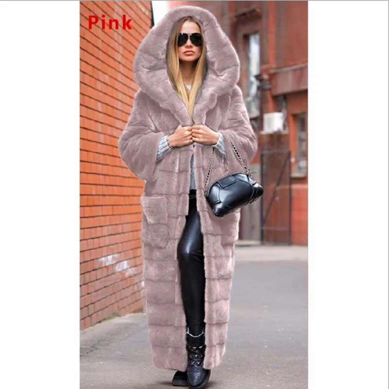 Faux Fur Imitation Mink Fur Hooded Cotton-padded Coat To Keep Warm and Thicken Plush Plush Coat Women\'s Jacket Windbreaker 2023