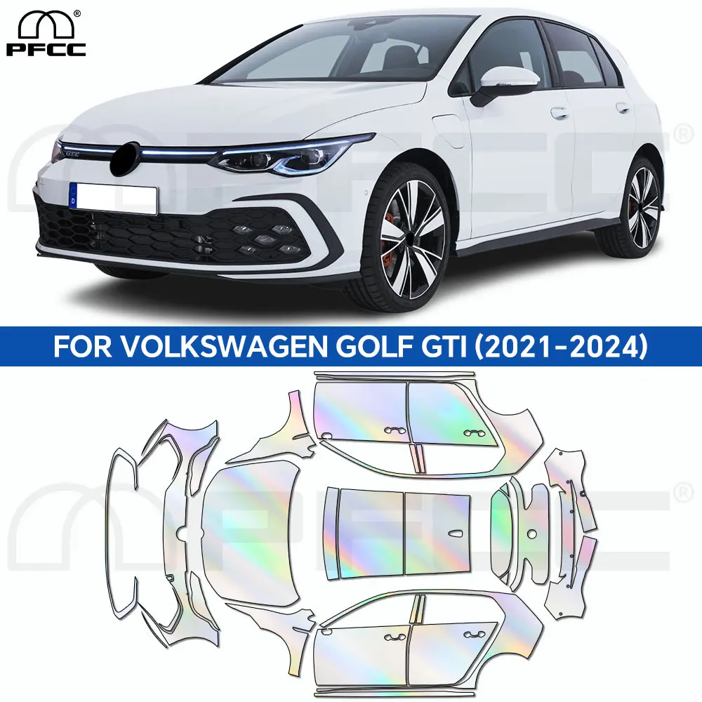 

For VOLKSWAGEN Golf 2021-2024 TPU Paint Protection Film Body Sticker Anti-scratch Protective Transparent PPF Accessories