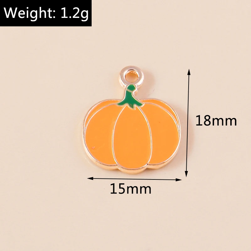 Leslie 10 Stück niedliche Herbst-Anhänger zum Erntedankfest, Ahornblatt, Pilz, Apfel, Kürbis, Anhänger für Armbänder, Halsketten, Schmuckherstellung – Detail 21