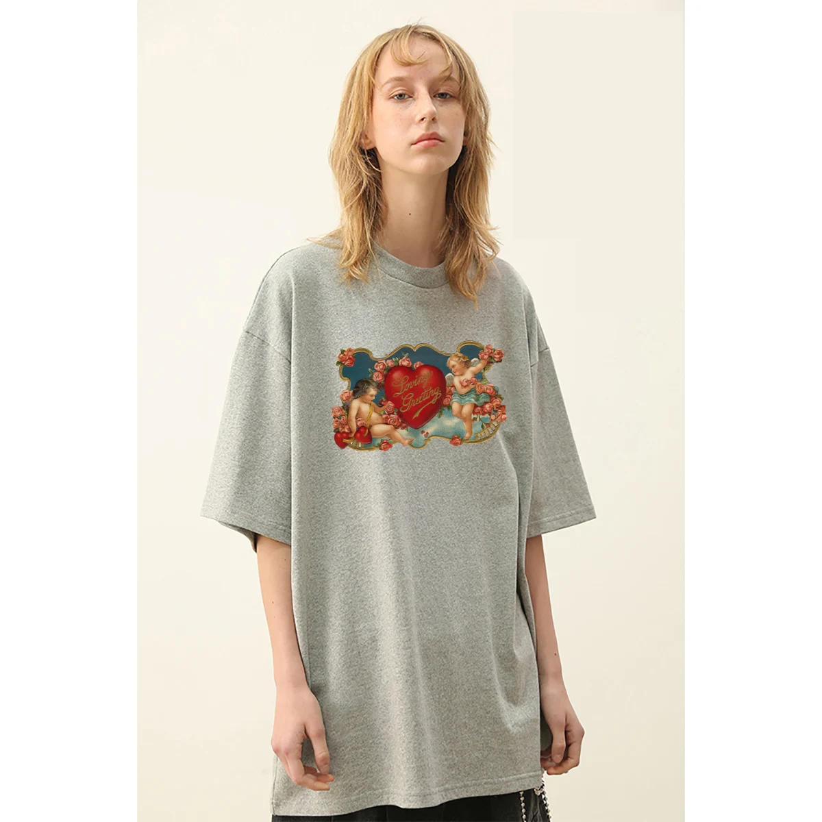 European oil painting Flowers & Angels DIY Appliques Iron-on Transfers Heat transfer stickers for t shirt