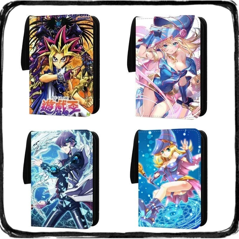 

Альбом для карт Yu-Gi-Oh! на 400/900 карт, папка-футляр с 4/9 слотами для карт, коллекционный, на молнии, с двойными карманами, держатель для карт, подарок