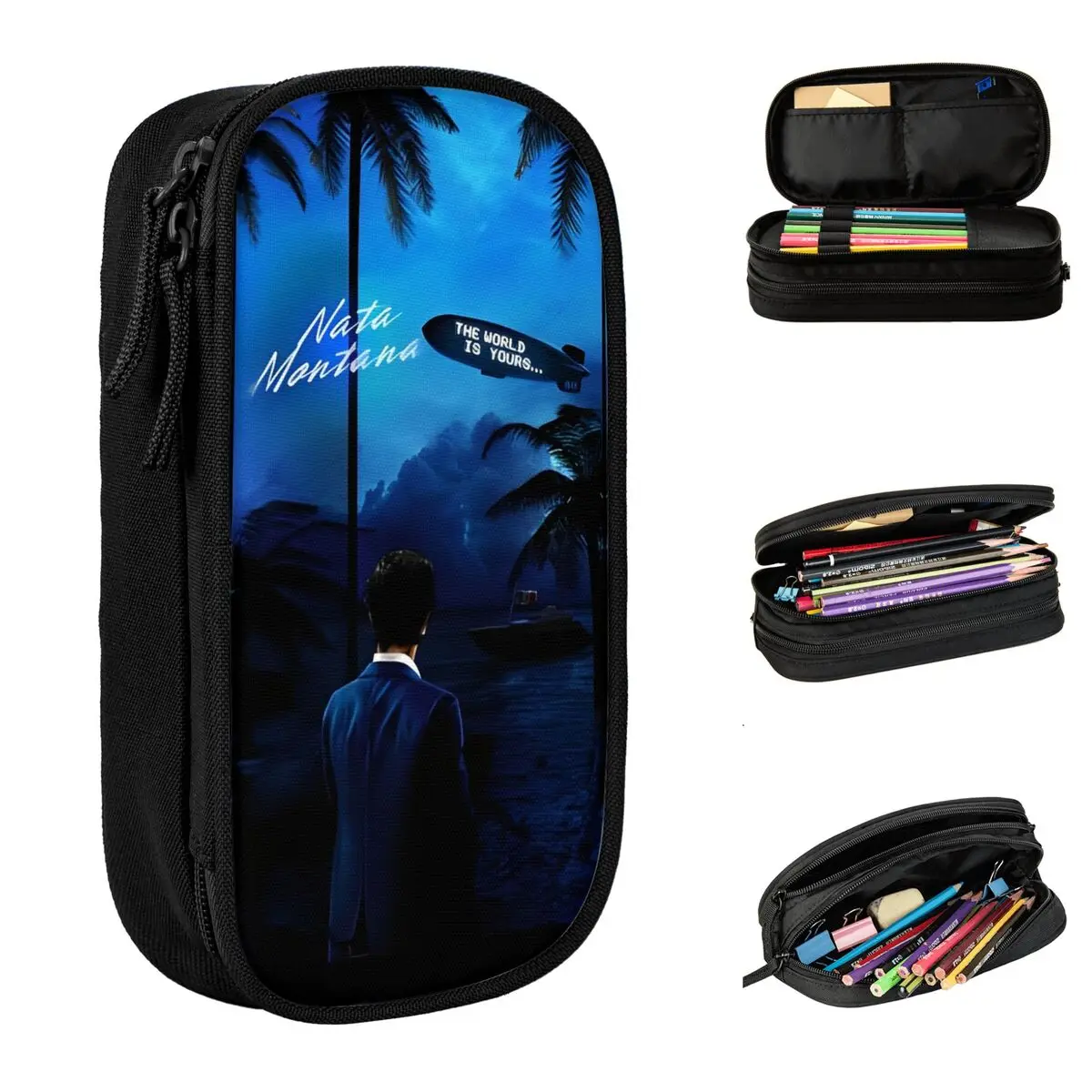 Creative Natanael Cano Nata Montana Albums Pencil Cases Pencil Box Pen Box Kids Big Capacity Bag Office Zipper Stationery