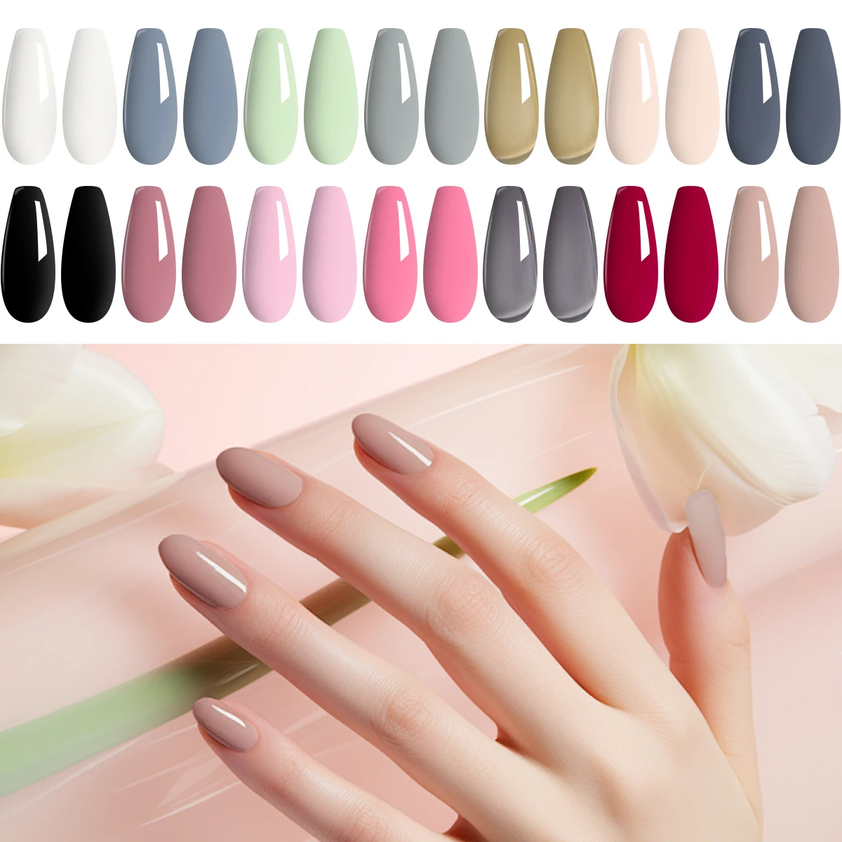 Ensemble de vernis à ongles Gel demi-rond, bouteille 7 pièces, série automne et hiver, thérapie à la lumière longue durée, dissolvant de vernis à ongles pour homme