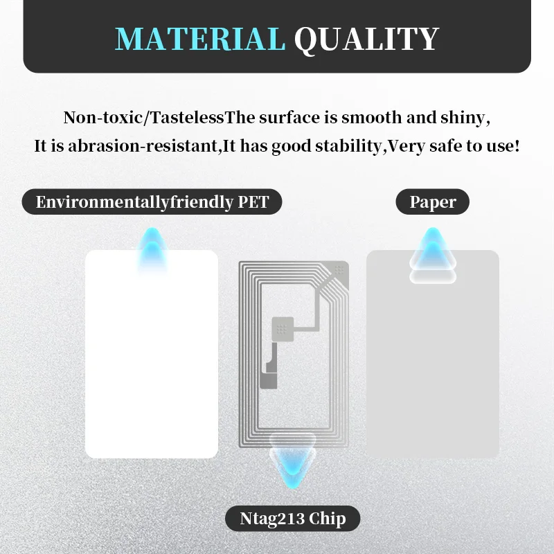 NFC Tags Stickers with 40*25mm NTAG213 NFC Chip Clear Adhesive Labels Sticker Blank Rewritable Work with All NFC Enabled Devices