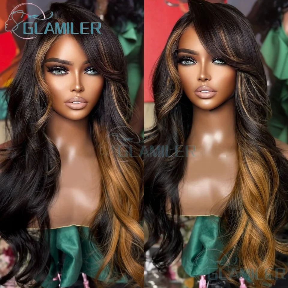 

#1b/30 Side Part Natural Wave Human Hair 13x4 Silk Top Lace Front Wigs Glueless Pre Plucked 360/Full Lace Human Hair Wigs