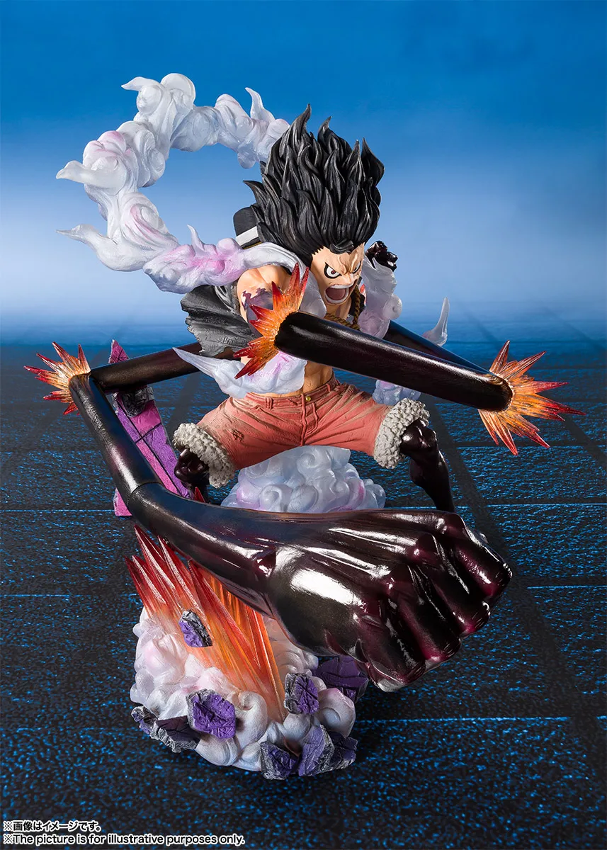 Genuine Bandai Figuarts Zero One Piece Monkey D Luffy Gear 4 Snake Man Figure Anime Toy view 4