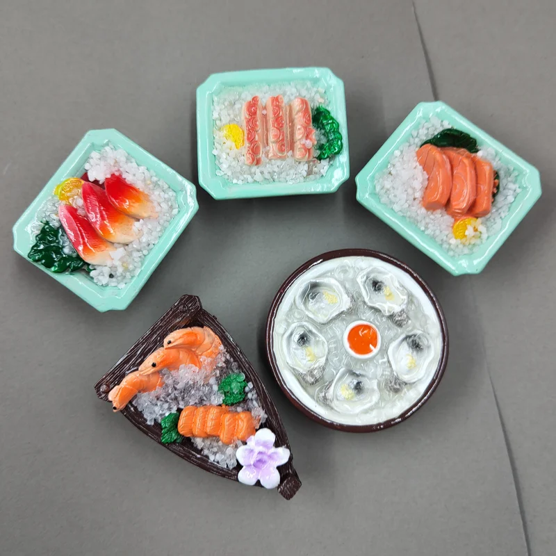 

Food Seafood SashimiResin Decoration Paste Fridge Whiteboard Office Kitchen Tourist Souvenir Collection Gift Home Play