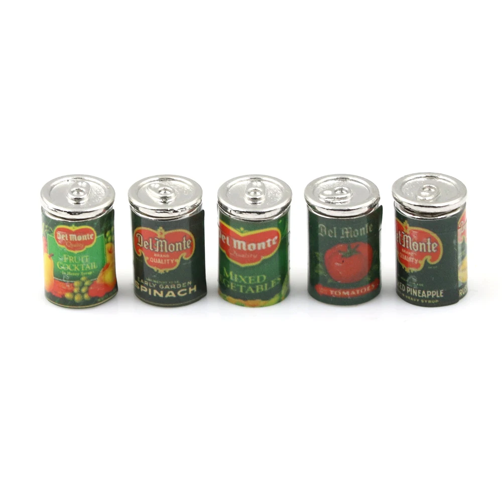 Mini Fruit Canned Dollhouse Miniature Food Kitchen Doll Accessories Xmas Gift