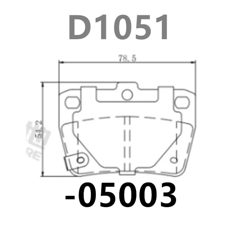 Rear Brake Pads -05003 Chery Tiggo Dr European Version (T11) / Jonway / Ufo / Falcon / Toyota Rav4 (Xa20) Auto Parts Brake Pads