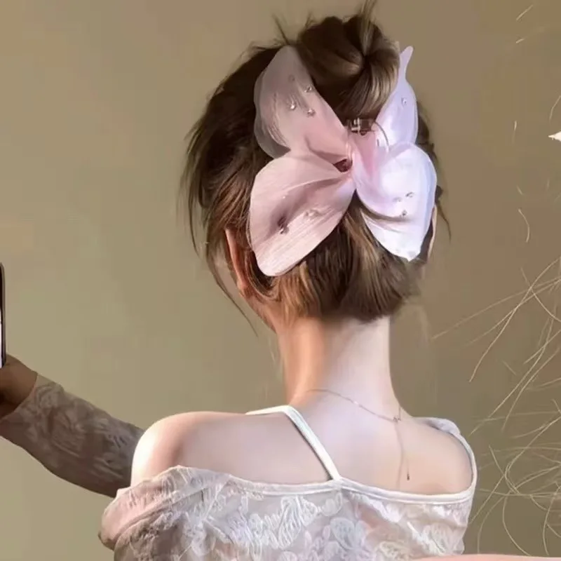 Mesh Simulation Butterfly Shark Clip Sweet Temperament Hairpin Female Casual All-Match Hairpin Hair Accessories