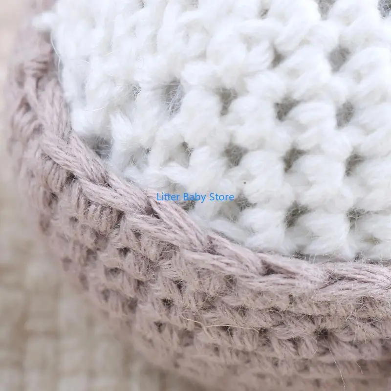 

N80C Handmade Crochet Animal Rabbit DIY Knitting Baby Pacifier Chain Accessories Toy