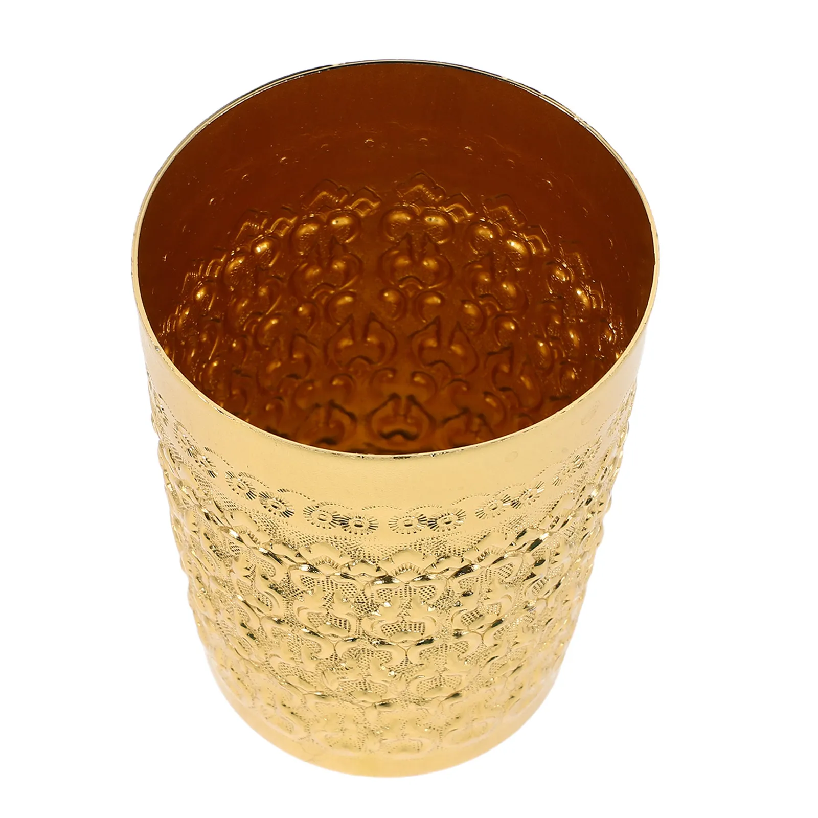 Vintage Thai-Style Tin Metal Mug Rustic Lightweight Heat Cold Retaining for Travel Outdoor Picnics Camping Hiking Coffee Tea