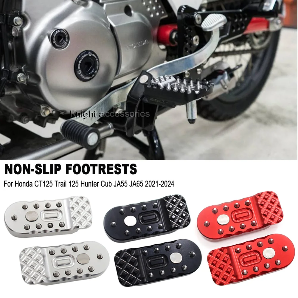 

Алюминиевая передняя подставка для ног с ЧПУ для мотоцикла, внедорожные подножки для Honda CT125 Trail 125 Hunter Cub JA55 JA65 2020-2024