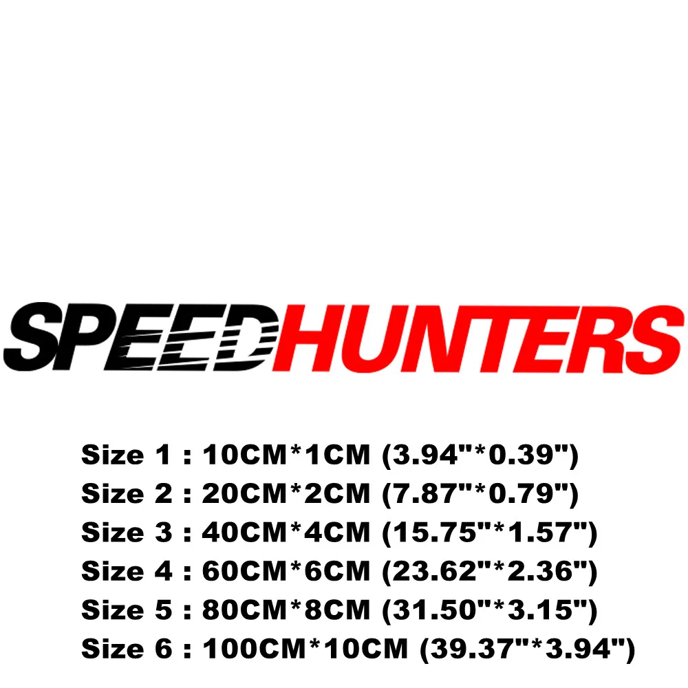 Car Sticker Japanese SPEEDHUNTERS Engine Hood & Bumper Front Windscreen Rear Windshield SPEED HUNTERS Auto Stickers Decals