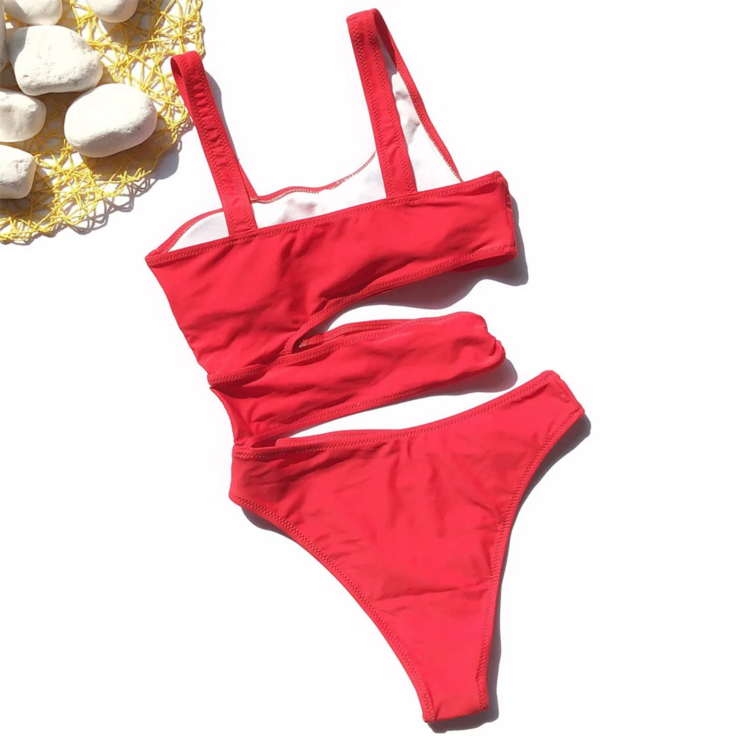 8 Farben Neuer Sexy Unregelmäßiger Batik-Badeanzug für Damen, Einteiliger Badeanzug, Hochgeschnittener Badeanzug für Damen, V1683 – Detail 30