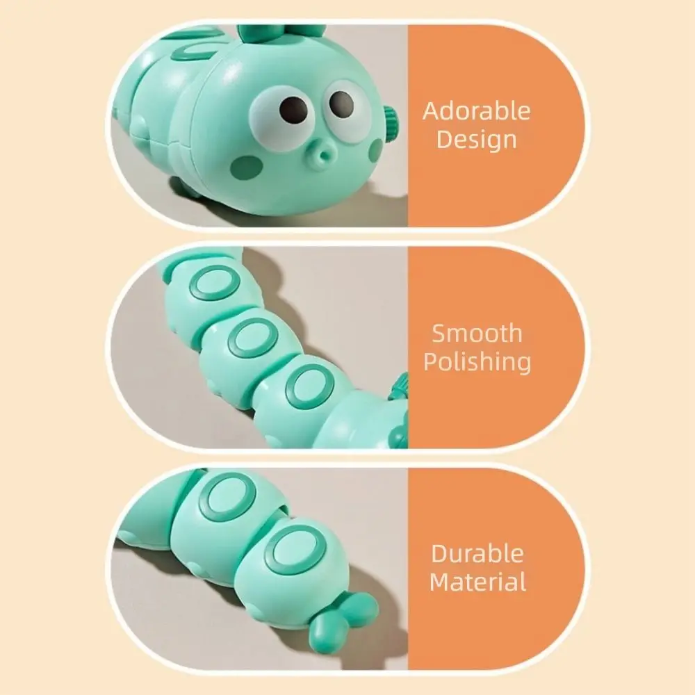 Fun Plastic Chained Caterpillar Multi-colour Early Education Clockwork Caterpillar Swaying Crawling Play