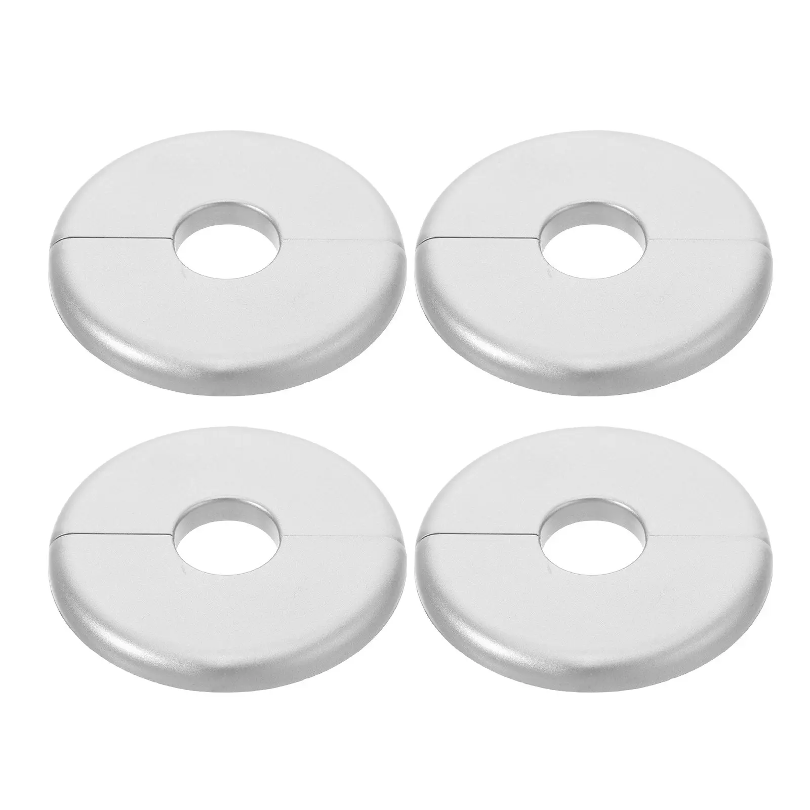 4Pcs Wall Hole Decorative Cover Round Plastic Pipe Hole Plate Conceal Air Conditioning Plumbing Electrical Wire Openings Wall