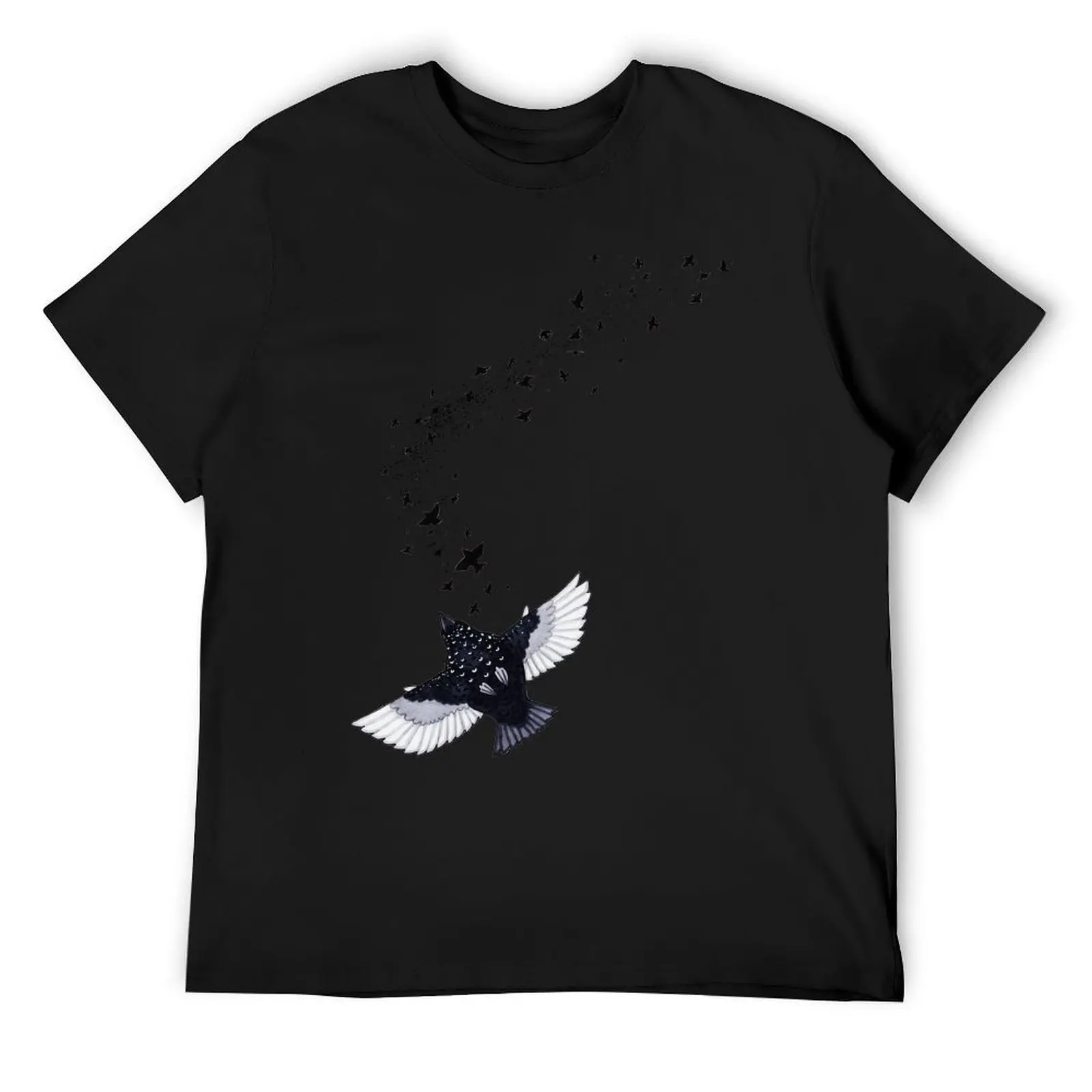 A Murmuration of Starlings T-Shirt graphic t shirts tops customs design your own heavyweights tee shirts for men