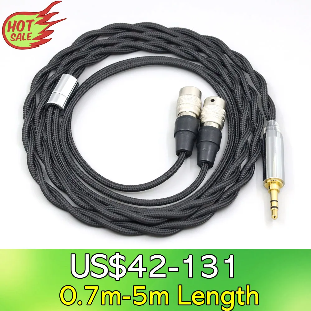 

LN008288 Nylon 99% Pure Silver Palladium Graphene Gold Shield Cable For Mr Speakers Alpha Dog Ether C Flow Mad Dog AEON