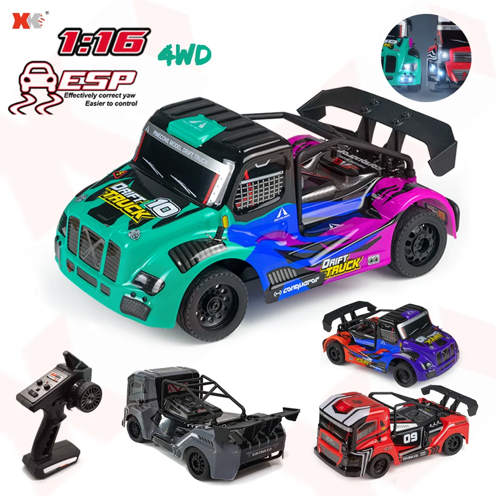 SG1609 SG1610 1/16 RC Car 2.4G Remote Control 4WD Off Road 35Km/H High Speed LED ESP Racing RC Drift Truck Toy Car Gift for Bo