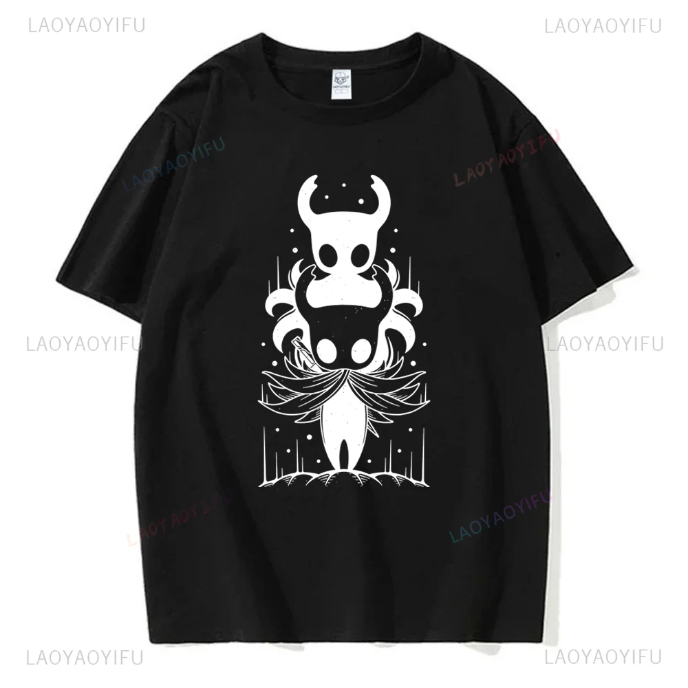 Man Games T-Shirts Hollow Knight Printed T Shirt Fashion Casual Boy Girls Unisex Kawaii Casual Round Neck Cotton Tshirt Tops image 5