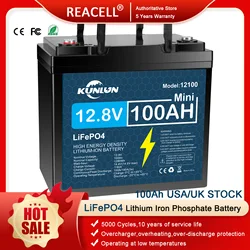 12.8V LiFePO4 Battery 120Ah/100Ah/60Ah/30Ah 12V Lithium Iron Phosphate Batteries Pack 5000 Cycles RV Cart Boat Solar Battery