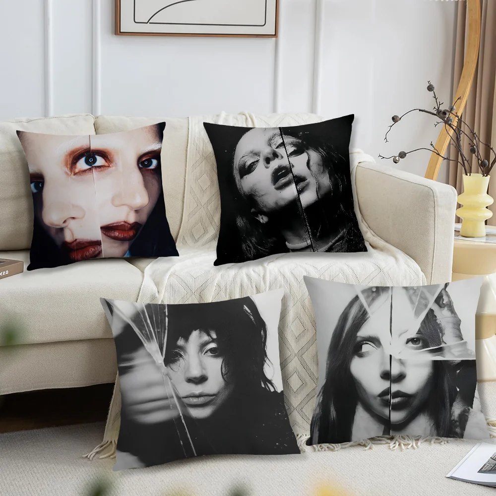 

Singer L-Lady G-Gaga M-Mayhem cushion For Bedroom Car Coffee Shop Room Soft and Living Room Sofa Decorative Pillow Cover Case