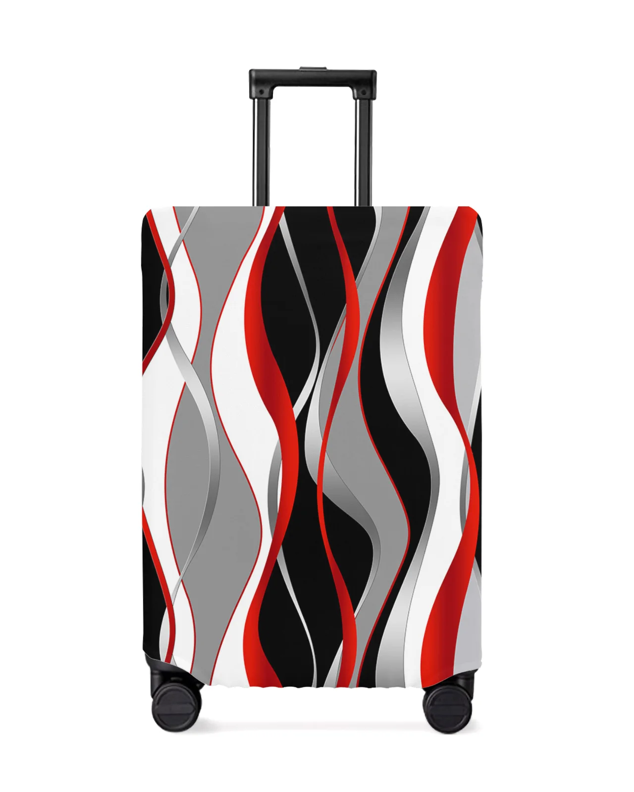 Stereo Abstract Line Gradient Red Travel Luggage Cover Elastic Baggage Cover Suitcase Case Dust Cover Travel Accessories