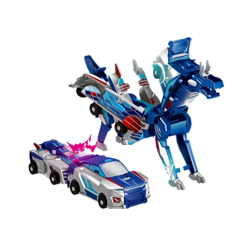 2-in-1 magnetisches Kollisions-Transformations-Autospielzeug – magisches Transformations-Pferdemodell, super Kombinations-Spielzeug für Kinder, Geschenk