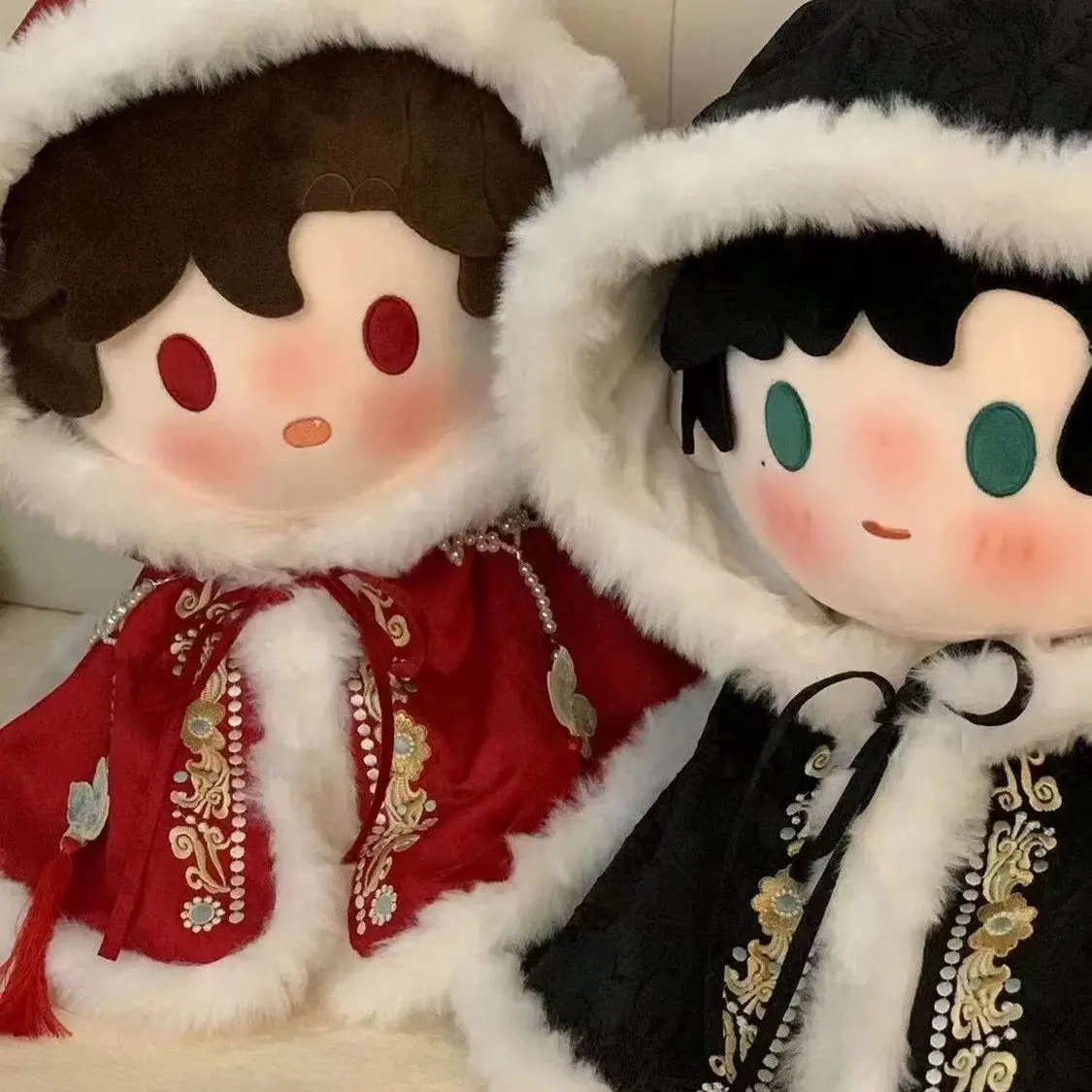 

Christmas Hanfu Doll Clothes - Embroidered Ancient Style Outfit for 10/20/40cm Sitting Plush Dolls
