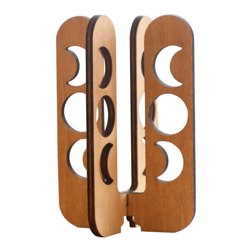-WSFS Plant Reproductive Tube Hollow Solid Wood Plant Shelf Wooden Desk Table Home Decoration