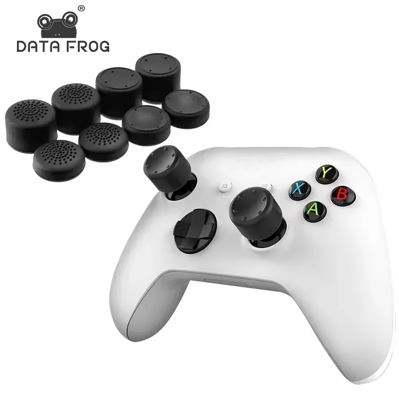 DATA FROG 8Pcs Silicone Analog Thumb Stick Joystick Grips For PS4 PS4 Slim PS4 Pro PS5 Game Controller Anti-Slip Accessories