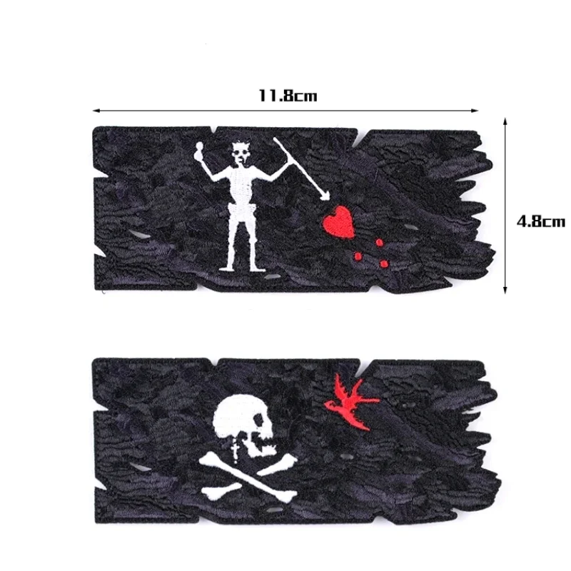 Rozdawaj w dziesiątce piracka flaga naszywki na haczyki i pętle na ubrania, taktyczny emblemat Morale na plecak wojskowy naszywka
