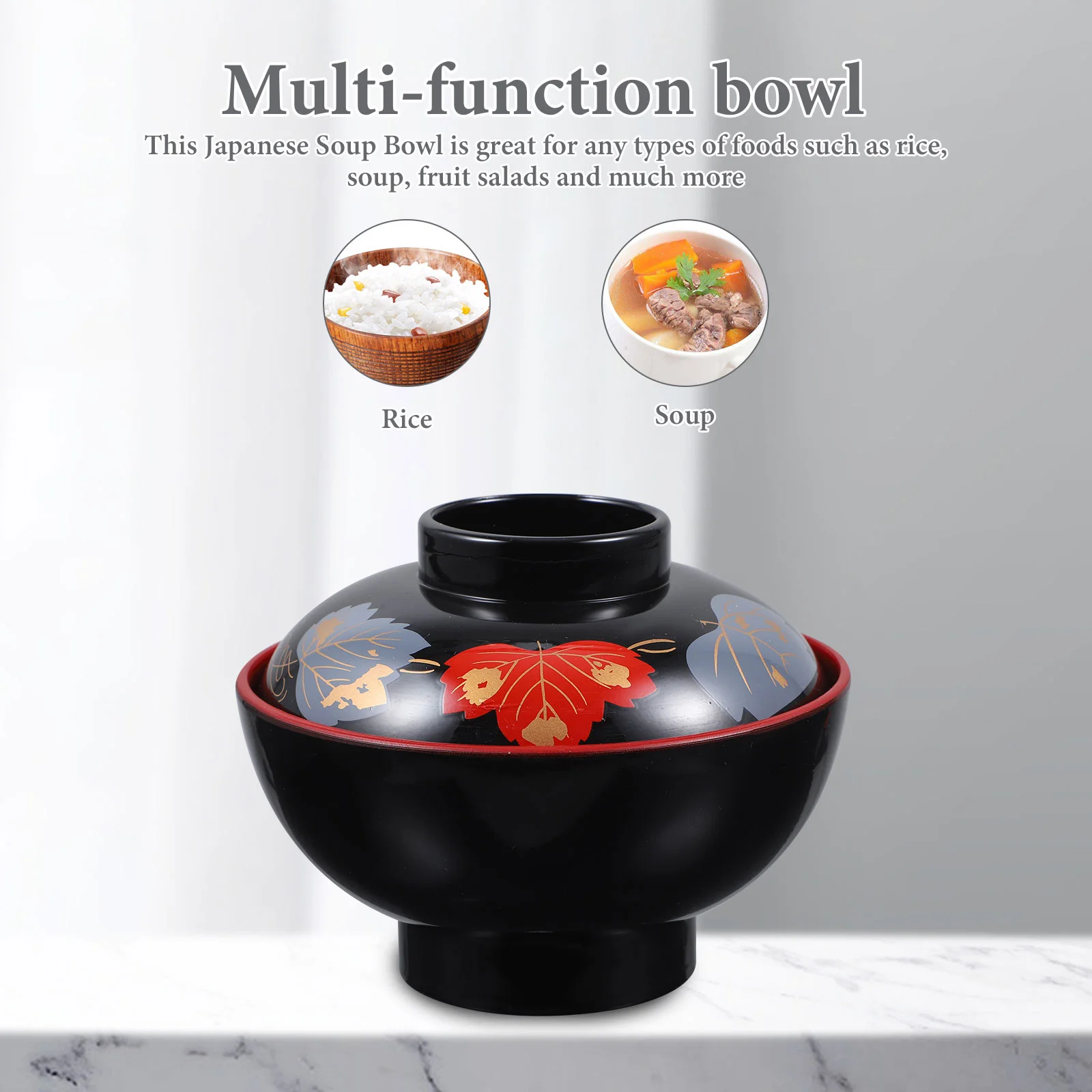 Bowl Multi-function Rice Kitchen Traditional Japanese Restaurant Lidded Soup Food Container Serving Containers Household